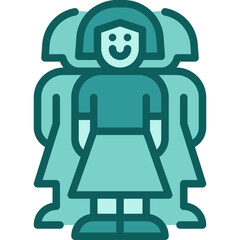 group of women two tone icon