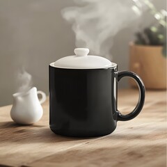 Obraz premium A white mug on a table