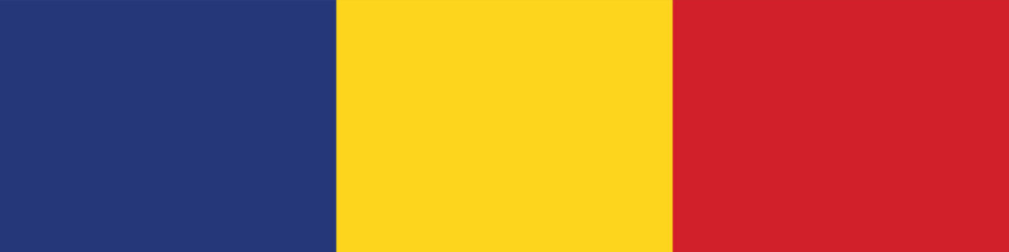 recommend clip art: Romania flag long banner digital vector illustration