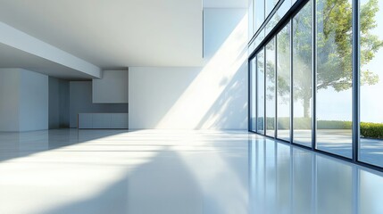 Obraz premium an image of a stylish modern family home with large windows and open spaces.