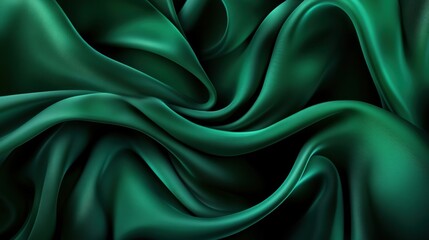 Fototapeta premium A monochromatic dark green texture with a slightly matte finish and glowing accents