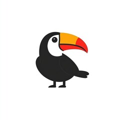 Naklejka premium A Cartoon Toucan Bird Illustration Design
