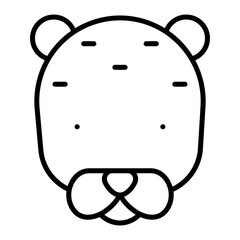 Cheetah outline icon