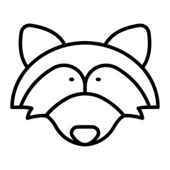 Raccoon outline icon
