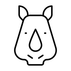 Rhinoceros outline icon