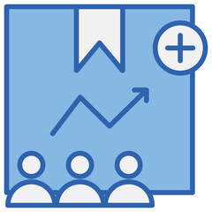Demand Blue White Icon