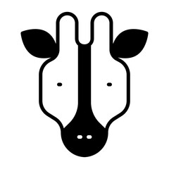 Obraz premium giraffe black icon