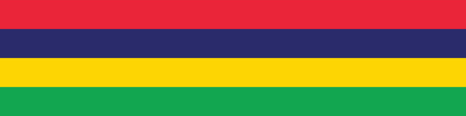 Mauritius flag long banner digital vector illustration