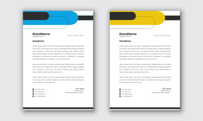 Professional business letterhead design template.
