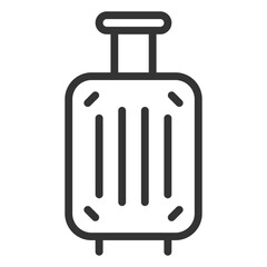 Travel suitcase line icon, pixel perfect, vector eps10 illustration