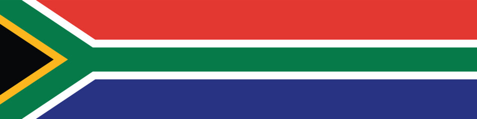 South Africa flag long banner digital vector illustration