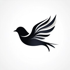 Fototapeta premium Abstract Black Bird in Flight Design