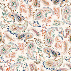 paisley seamless pattern  on white background.eps