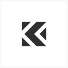 letter k abstract logo