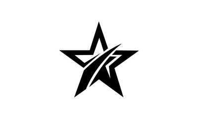 Obraz premium Black star logo icon