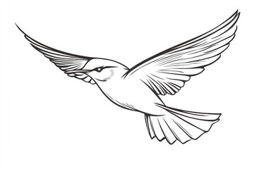 A graceful bird in flight soaring freely above