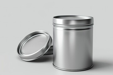 Flawless Image of 3D Realistic Metal Tin Jar Packaging Branding Mockup