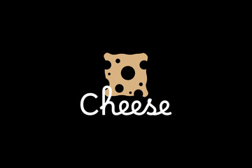 cheese shop label stamp. Cheese Shop Logo Design Illustration