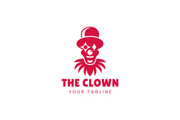 Simple illustration template jester hat logo minimalist joker clown design