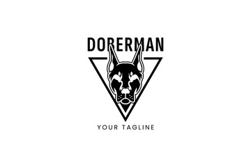 mascot of doberman animal. for sports, games. esports logo template