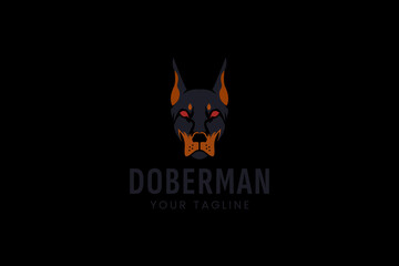 mascot of doberman animal. for sports, games. esports logo template