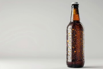 High Definition Visual of Beer Bottle Isolated on White Background High Quality High Resolution