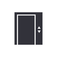 Door lift solid icons, minimalist vector illustration ,simple transparent graphic element .Isolated on white background