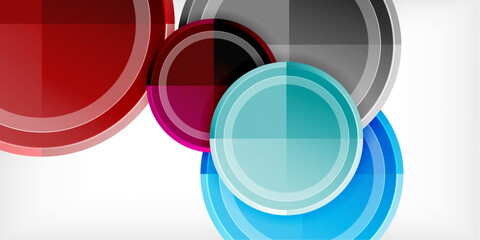 Obraz premium Minimal geometric abstract background. Circle triangle design