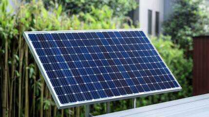 Solar Panel in Backyard