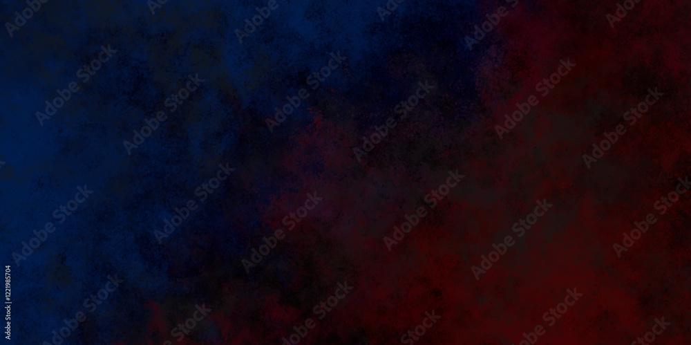 Poster artificial magic smoke in red-blue light on black background. fire texture. smoke light. vintage gru