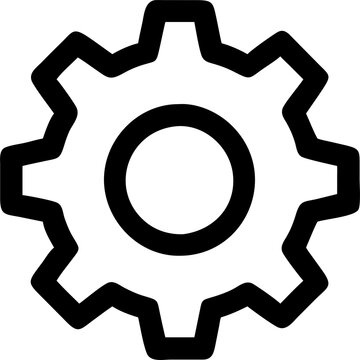 settings icon on white