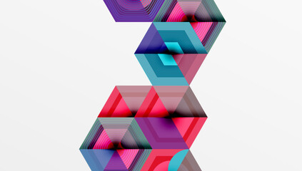 Creative hexagons geometric shapes design