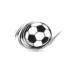 Obraz premium Abstract Soccer Ball In Motion Design Graphic