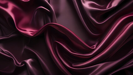 Fototapeta premium Elegant Burgundy and Crimson Abstract Background with Silk Satin Velvet Fabric