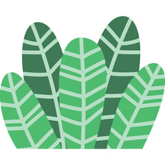 cartoon illustration of bushes flat art style