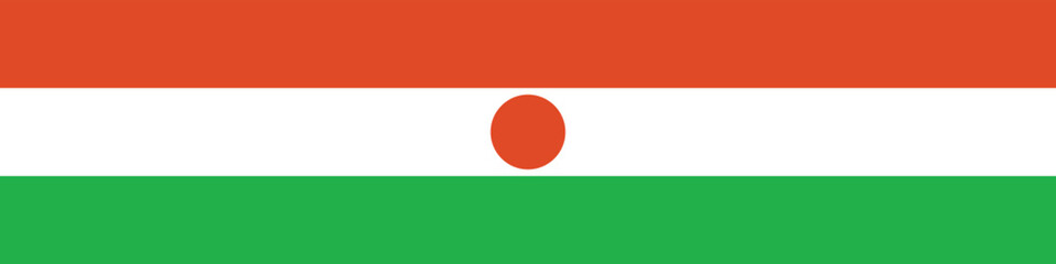 Niger flag long banner digital vector illustration