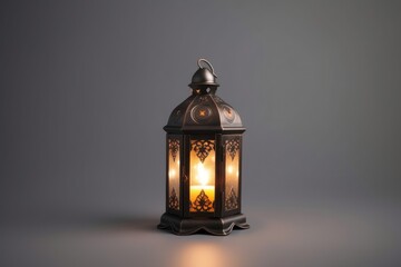 Lantern lighting lamp illuminated.