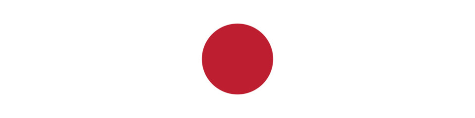 Japan flag long banner digital vector illustration