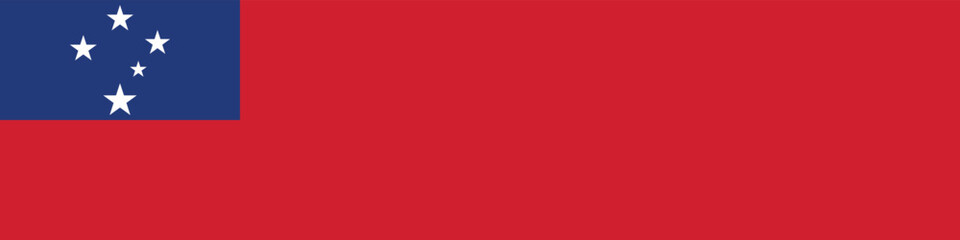 Samoa flag long banner digital vector illustration
