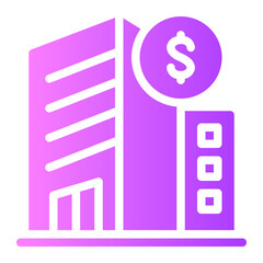 Business center gradient icon