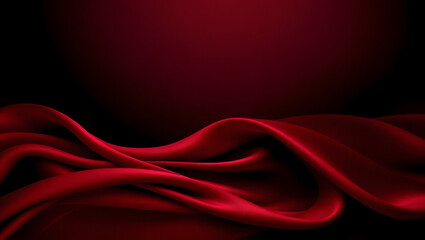 Fototapeta premium Elegant Burgundy and Crimson Abstract Background with Silk Satin Velvet Fabric
