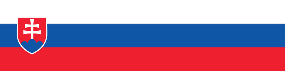 Slovakia flag long banner digital vector illustration