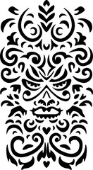 Tribal face ornament pattern