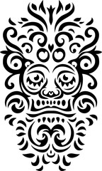 Tribal face ornament pattern