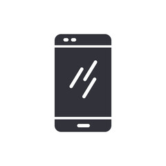 Smartphone solid icons, minimalist vector illustration ,simple transparent graphic element .Isolated on white background