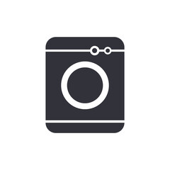Washing machine solid icons, minimalist vector illustration ,simple transparent graphic element .Isolated on white background