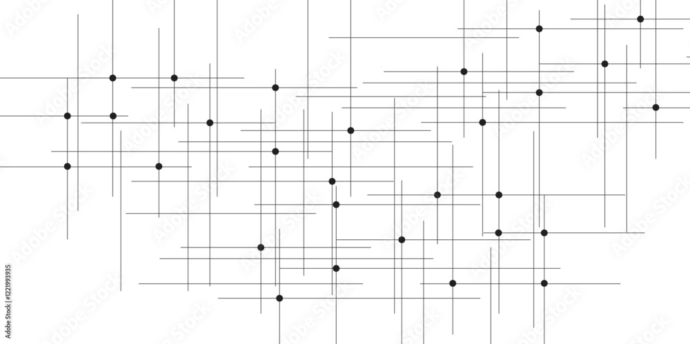 Poster abstract line or strokes with dots, dotted line, node point, digital background vector design concept. abstr technology White background Future new technology for business or science presentation.