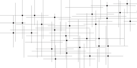 abstract line or strokes with dots, dotted line, node point, digital background vector design concept. abstr technology White background Future new technology for business or science presentation.