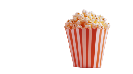 Popcorn bucket on transparent background