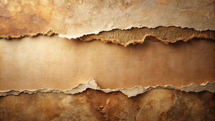 Fototapeta premium Torn Brown Paper Texture with Copy Space for Text and Design Elements